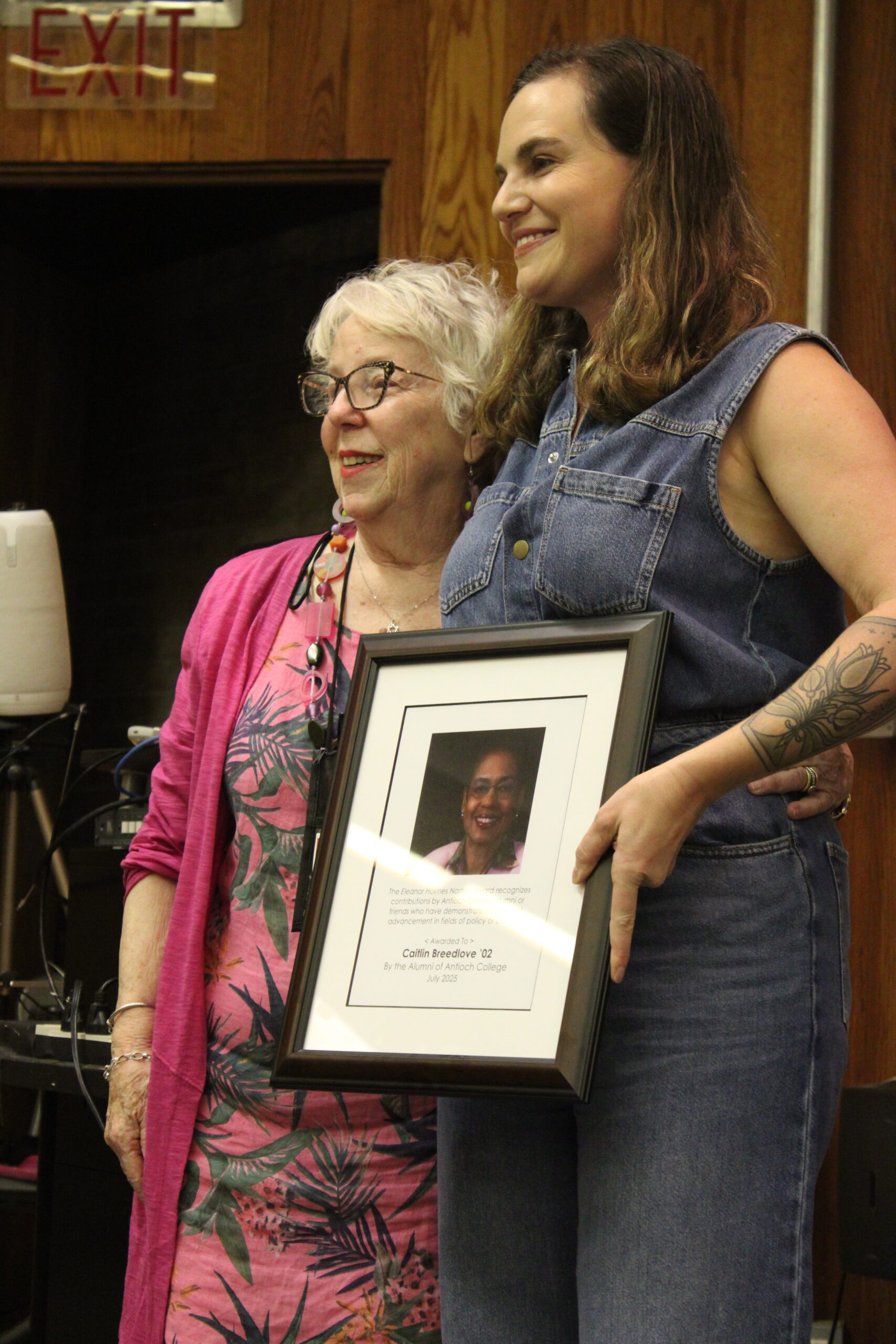 Toni Dosik '67 and Caitlin Breedlove '03